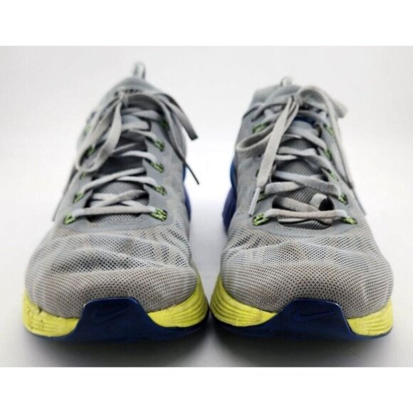 Nike LunarGlide 6 Magnet Gray/Photo Blue/Black/Volt 654433-005 Men's Size 12 - Picture 3 of 12
